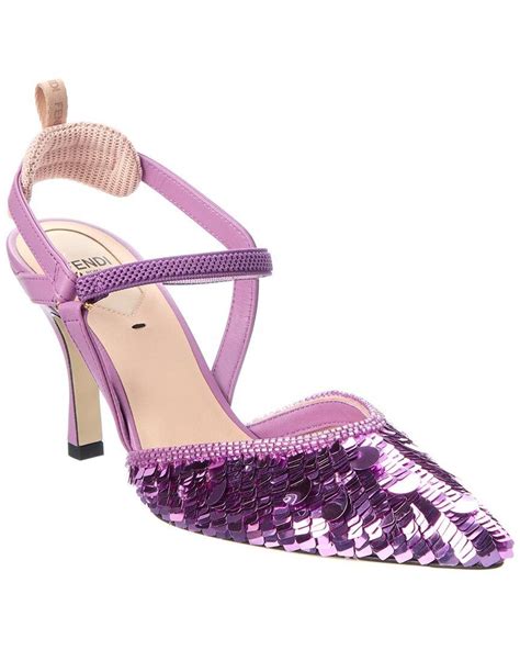 fendi colibri sequin|fendi colibri slingback pumps.